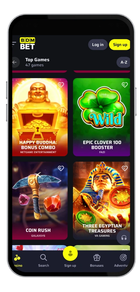 BDM Bet casino inloggen